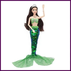 11 Inch Mermaid Doll Full Set Multi Joints Movable 30cm Height Doll with Sequin - Picture 1 of 29
