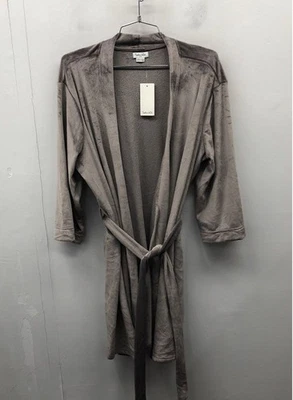 Espléndida bata gris de felpa con cinturón para mujer talla L/XL NUEVA CON ETIQUETAS Foto 1 de 4