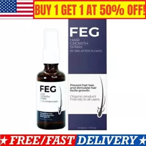 FEG Organic Anti Hair Loss Hair Growth Cure Oil Spray For Thicker Long Hair 50mL - Picture 1 of 9
