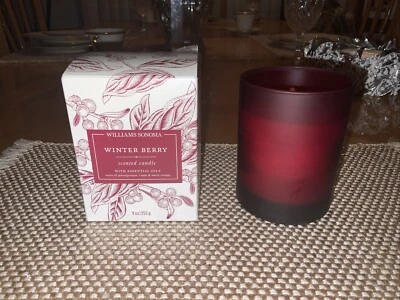 Williams Sonoma WINTER BERRY  scented Candle Christmas Holiday 9 Ounce NEW - Image 1 of 4