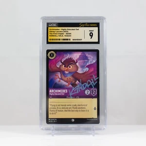Disney Lorcana Archimedes #36 Kendall Hale Auto CGC 9 Mint - Picture 1 of 3