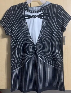 Nightmare Before Christmas T-Shirt w/ Hoodie Halloween Costume Cosplay Med 7-9 - Picture 1 of 2
