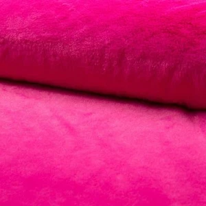 De Lujo Felpa Corta Súper Suave Piel Sintética Tejido - Fucsia - Imagen 1 de 1