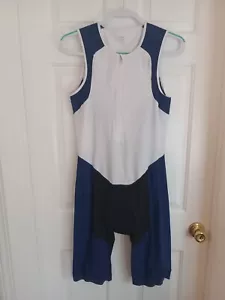 2XU Triathlon Suit Men's Extra Large White And Blue - Picture 1 of 22