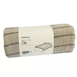 IKEA SKARMLILJA Bedspread 91"x98" Gray 100% Cotton Cover Bed 505.574.35 E1-282 - Picture 1 of 7