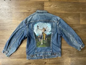 Levi 70516-0216 handbemalte indianische Jeansjacke L - Bild 1 von 7