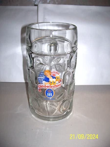 Bierseidel / Bierkrug Oktoberfest  - Hofbräu 1,0 L -Glaskrug- Selten/Motiv + neu - Bild 1 von 3