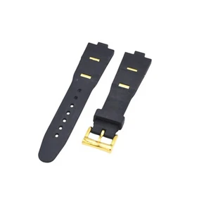 Correa de reloj de goma negra 21x8 mm para Bvlgari Diagono - Imagen 1 de 6