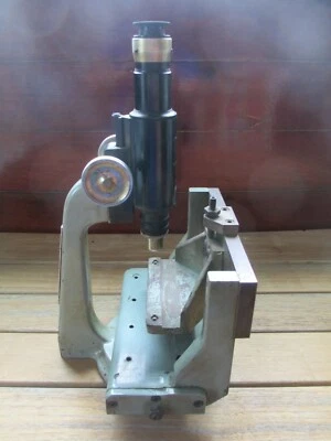 cast-iron microscope A O Spencer Vintage Industrial with ball bearing slide  C8 - Image 1 of 4