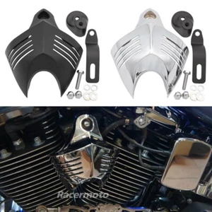 Black&Chrome Horn Cover for Harley Davidson Dyna Street Bob FXDB Fat Bob FXDF - Imagen 1 de 13