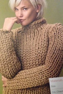 Easy Knit Ladies Extra Chunky Sweater ( S, M, L , XL) Knitting Pattern - Picture 1 of 1