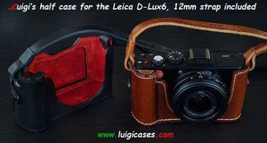 LUIGI's CASE for LEICA D-LUX6,WITH MY BUILT-IN-GRIP,HANGING REAR DOOR,STRAP,UPS - Picture 1 of 5