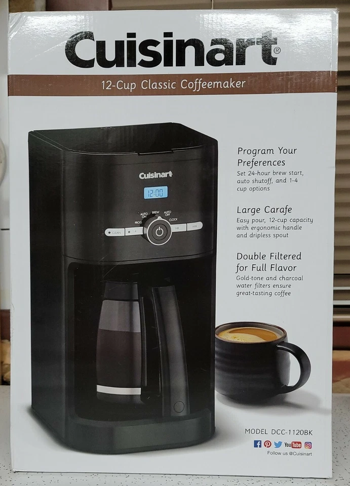 Cuisinart DCC-1120BK 12-Cup Programmable Classic Coffee Maker 