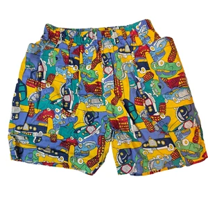 Vintage Zoodles 90s Boys Shorts Size 4t Cars Pockets Cotton Made in USA - Picture 1 of 7