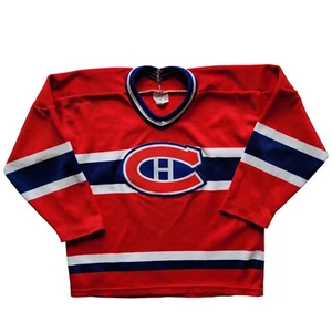 Vintage CCM Maska Montreal Canadians Hockey Jersey Youth Small NHL Habs - Picture 1 of 7