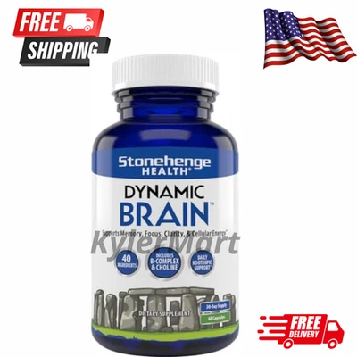 Stonehenge Dynamic Brain Supplement Memory Focus 60 Cápsulas Nootrópico Foto 1 de 4