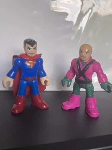 Menge 2 Fisher-Price Imaginext DC Super Friends Superman & Lex Luthor lila - Bild 1 von 7