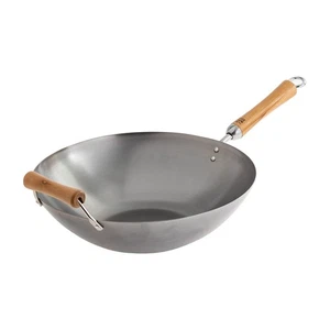Flat Bottom Stir Fry Wok 14" Kohlenstoffstahl - Bild 1 von 7