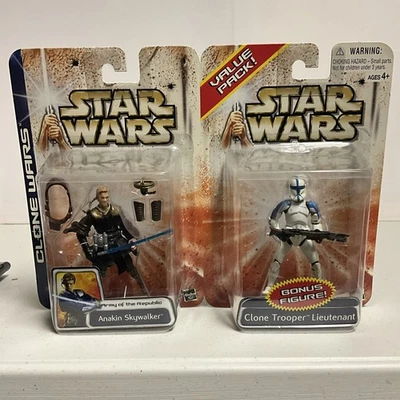 Star Wars Clone Wars Pacote Econômico Anakin Skywalker Clone Trooper Tenente 2003 - Imagem 1 de 4