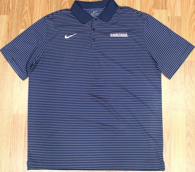 GONZAGA BULLDOGS NIKE DRI-FIT GOLF SHIRT POLYESTER NAVY Sz X-LARGE, XL - Image 1 of 4