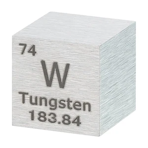 Tungsten Cube, 0.5" High Density Metal Element Cube for Education, Silver - Picture 1 of 6