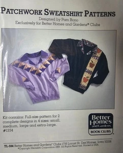 Felpa Better Homes modello patchwork vintage 1989 mai usata-F2 - Foto 1 di 3
