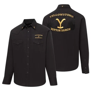 Stars & Stripes Herren Westernhemd YELLOWSTONE »Dutton Ranch« Schwarz - Picture 1 of 3