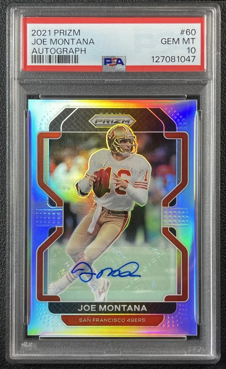 Panini Joe Montana Autographed Football Sports Trading Cards