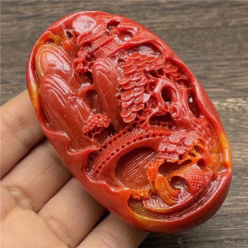 China Colección Tibetana Shoushan Piedra Talla Paisaje Pintura Colgante- Foto 1 de 4