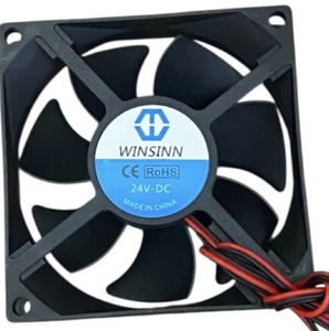 Winsinn 2 Stück CE Rohs 80mm Lüfter 24V DC Kühlung 80x80 x25mm 2PIN - Bild 1 von 4
