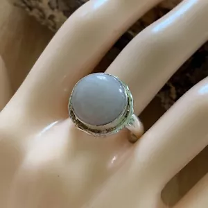 Anillo de plata esterlina 925 Natrolite 925 curación de alta vibración talla 8 purificación - Imagen 1 de 5