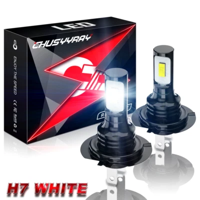 H7 LED Headlights Bulbs High Beam For Land Rover LR2 LR4 2010- 2013 2014 2015 2x - Image 1 of 4