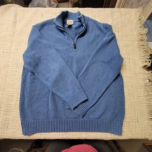 LL Bean Quarter Zip Sweater Sz XL - Picture 1 of 6