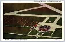 Postcard Indianapolis Municipal Airport, Indiana N118