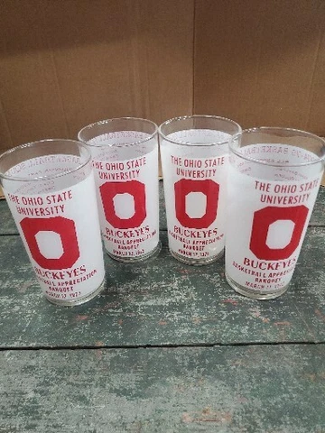 The Ohio State Buckeyes Basketball Appreciation Banquet Glasses Lot, Big 10 Cover