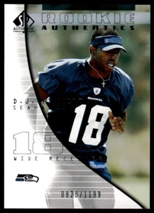 2004 SP Authentic D.J. Hackett Rookie 0828/1199 Seattle Seahawks #106 R110 - Picture 1 of 2