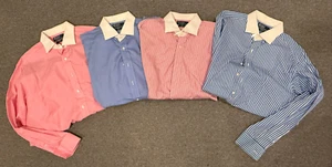 Polo Ralph Lauren Regent Classic Fit 4 Dress Shirt LOT Sz 17 1/2 French Cuff Vtg - Picture 1 of 7