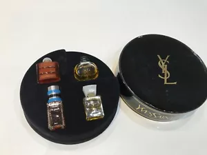 YSL Les Miniature Set X 4 Vintage Perfume Y Extract, Rive Gauche, Opium & Paris - Picture 1 of 3