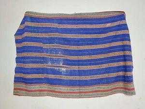 Vintage Handmade Blue Quilt Kantha Bedspread Throw Cotton Blanket Ralli Gudari - Picture 1 of 6