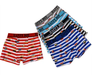 New !! 5 Boys Seamless Boxer Short Kids Spandex Underwear Boy Briefs #8258 - Picture 1 of 6