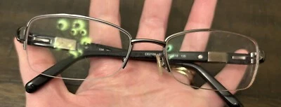 Gafas de diseñador Chloe marco negro plateado falta un tornillo  Foto 1 de 4