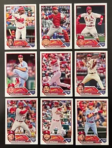 ST LOUIS CARDINALS 2023 Topps Series 2 Team Set 9 Cards JORDAN WALKER RC - Picture 1 of 1