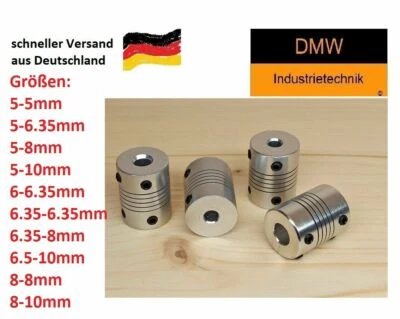 DMW INDUSTRIETECHNIK Wellenkupplung 3D Drucker CNC D19 L25 Aluminium Anycubic Prusa I3 Shaft Coupler