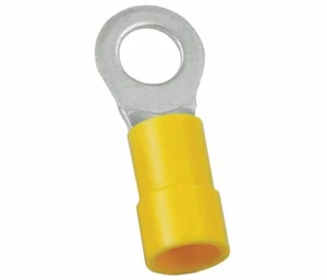 12-10 AWG Vinyl Ring Terminal #8 Stud PK50 POWER FIRST 5WHG5 - Picture 1 of 1