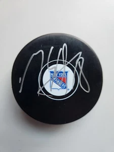 MARC STAAL SIGNED New York Rangers Hockey Puck STAR DEFENSEMEN FAN FAVORITE - Picture 1 of 1