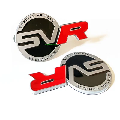 2x SVR Auto Capó Frontal Parrilla Emblema Auto Baúl Deporte Nueva Insignia para LR2 LR4 Foto 1 de 3