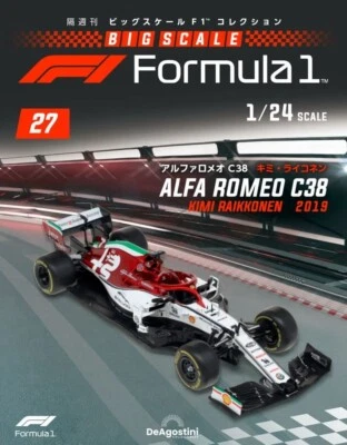 1/24 DeAGOSTINI Big Scale F1 #27 Alfa Romeo C38 Kimi Raikkonen 2019 model cars - Image 1 of 4