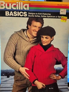 Bucilla Basics 4 Designs to Knit, 3 Sweater and 1 Afghan Patterns - Picture 1 of 3