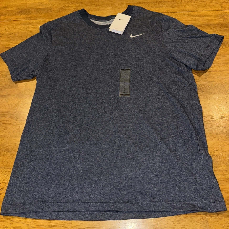 Nike Men's Short Sleeve Dri-fit Crew Training Shirt Sv3 Carbon Heather Size 4xl