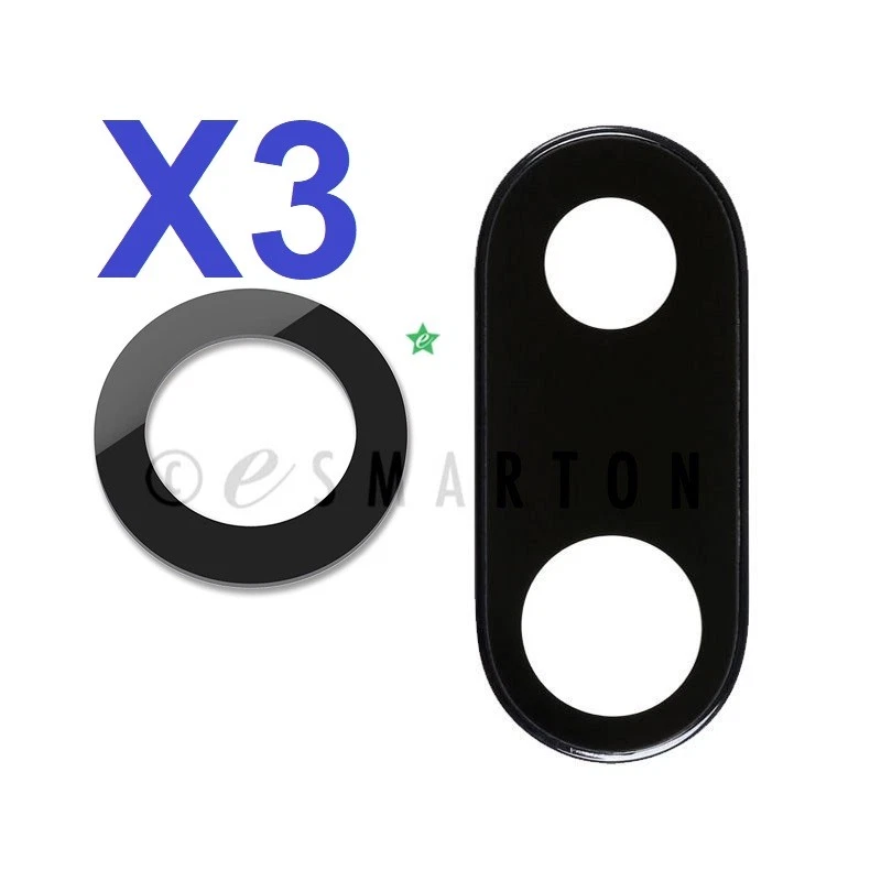 3X iPhone 7/8 I iPhone 7 Plus 8 Plus Cámara Cristal Lente Cubierta + Adhesivo Foto 1 de 1